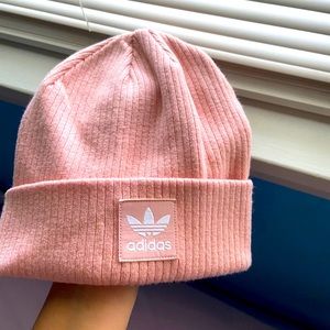 Pink Adidas beanie